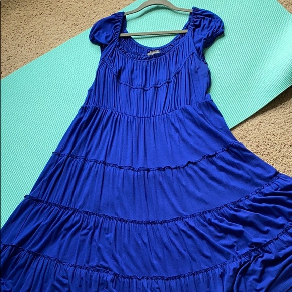 Addition Elle Dresses & Skirts - Additionelle Bohemian Blue tiered dress Size 18